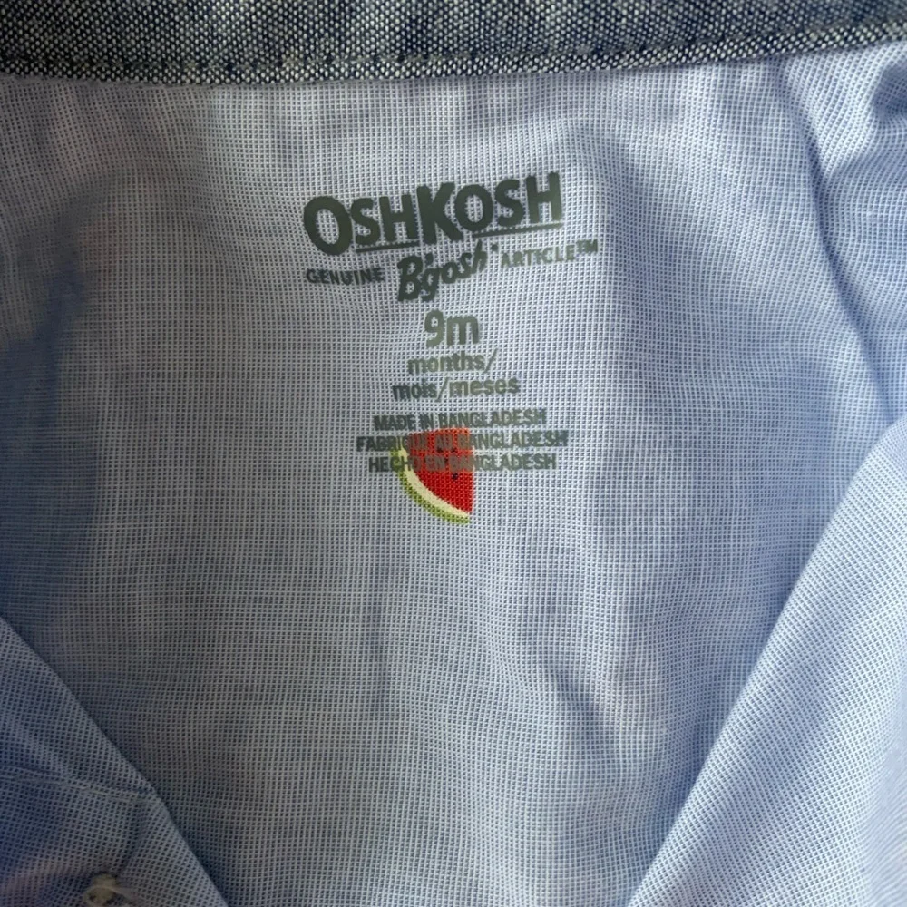 OshKosh B'gosh Toddler Short‎ Overalls Set Red Watermelon Bodysuit Boys 9M